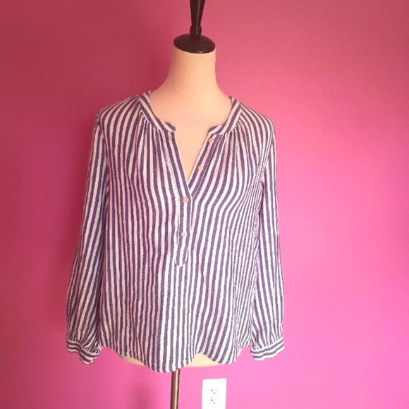 Universal Threads ladies cotton striped blouse (size XS) - Picture 1 of 7